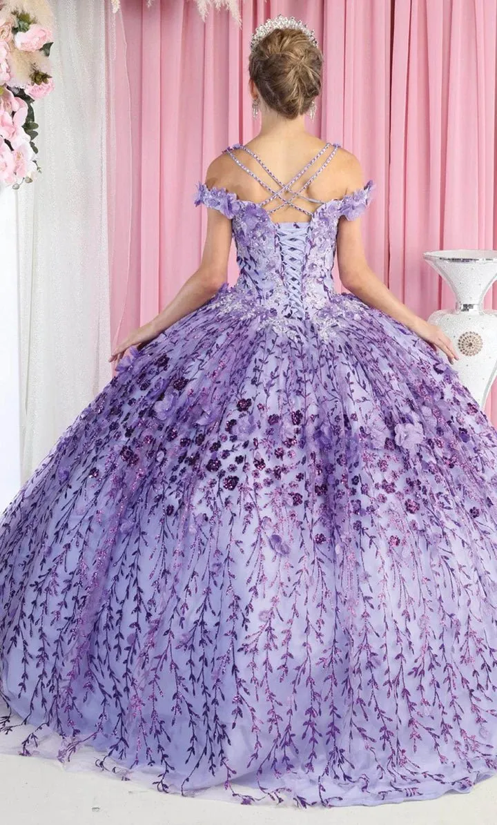 LK172 - Cold Shoulder Quinceanera Ballgown