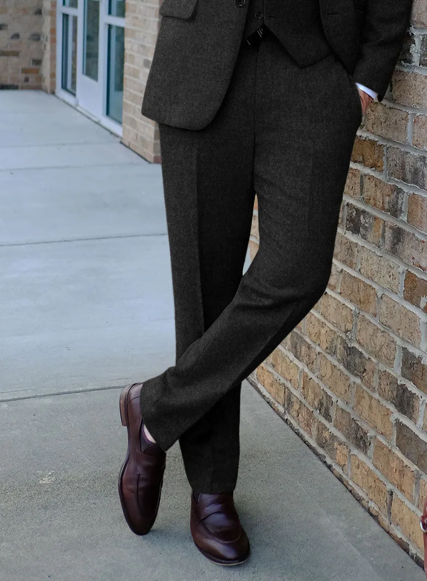 Naples Dark Charcoal Tweed Pants