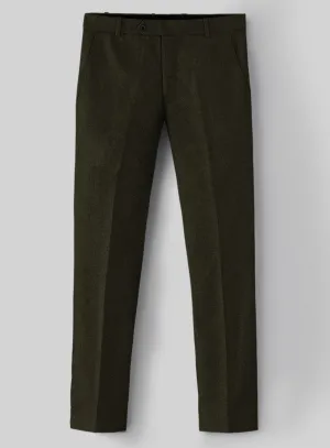 Naples Dark Green Tweed Pants