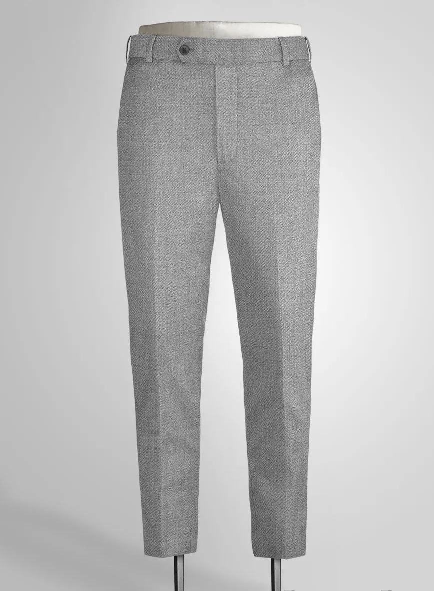 Napolean Worsted Light Gray Wool Pants