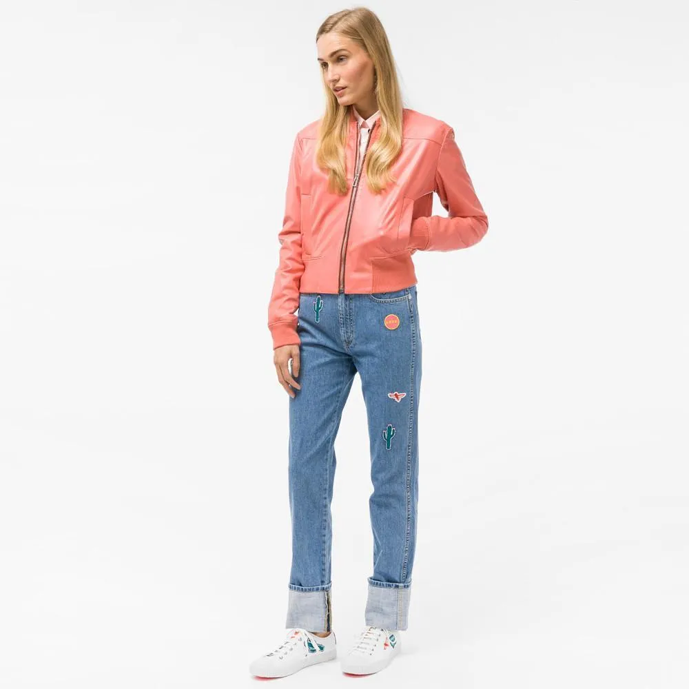 Paul Smith Jeans Straight-Leg Turn-Up With Embroidered Patches | JEANS