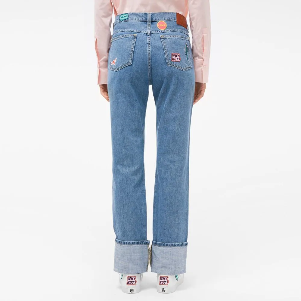 Paul Smith Jeans Straight-Leg Turn-Up With Embroidered Patches | JEANS