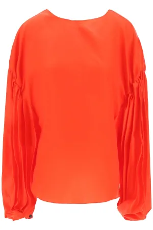 "quico blouse with puffed sleeves 2324386 W386 FIRE RED