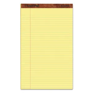 "the Legal Pad" Perforated Pads, Wide-legal Rule, 8.5 X 14, Canary, 50 Sheets, Dozen