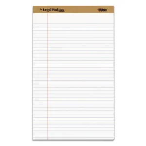 "the Legal Pad" Perforated Pads, Wide-legal Rule, 8.5 X 14, White, 50 Sheets, Dozen