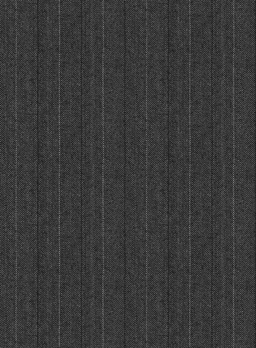 Reda Cashmere Gray Stripe Wool Pants