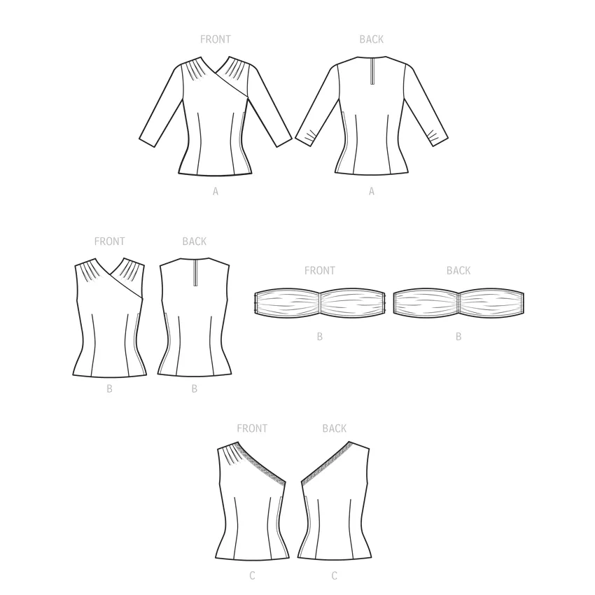 Simplicity Pattern S9634h Misses' Vintage Blouses and Cummerbund