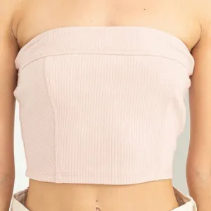 Strapless Crop - Pink