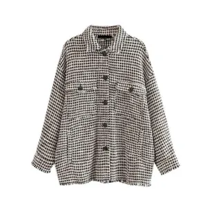 TASSEL OVERSIZED TWEED SQUARE OVERSHIRT