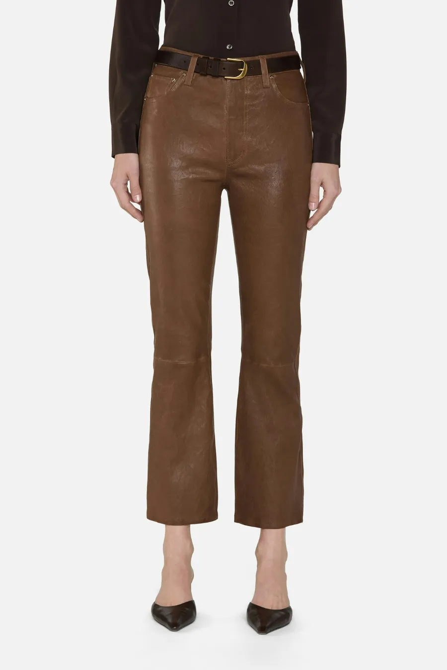 The Leather Reboot Crop Cedar