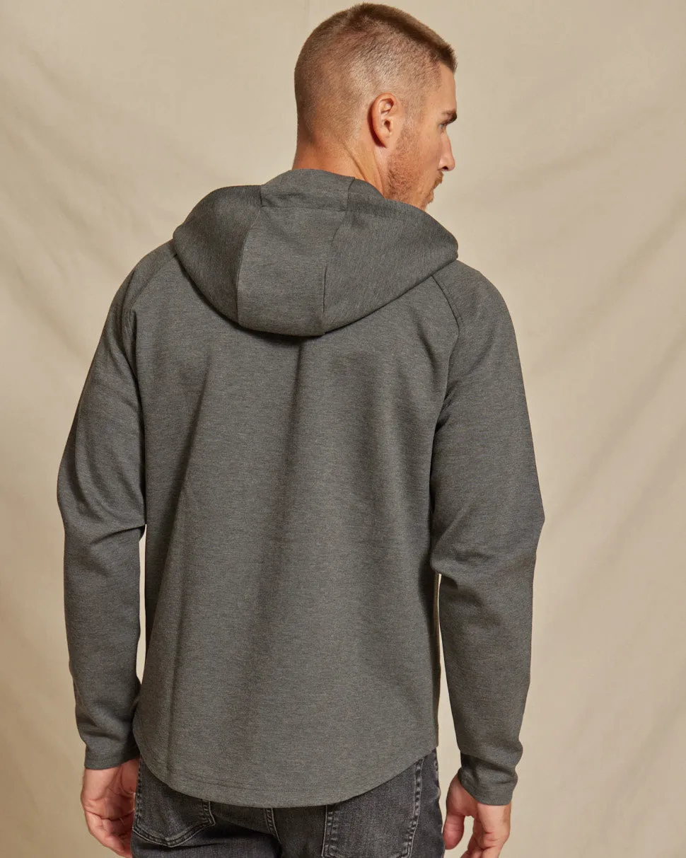 The Logan - Scuba Hooded Jacket - Charcoal/Black