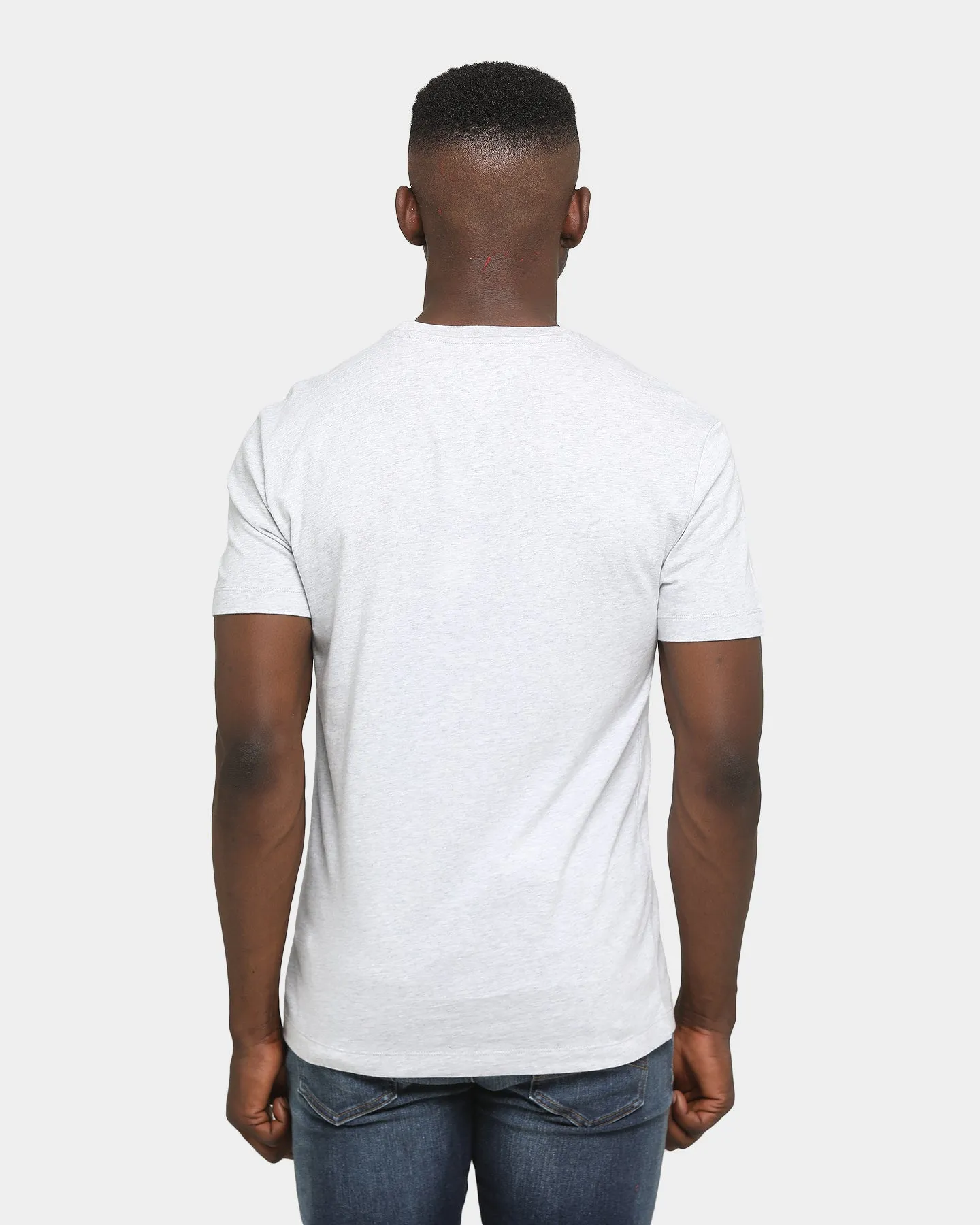 Tommy Jeans Plaid Collegiate T-Shirt Silver Grey Heather