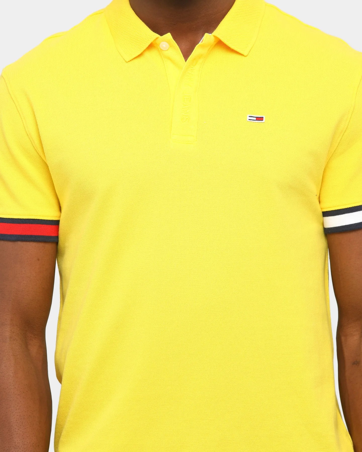 Tommy Jeans TJM Branded Sleeve Polo Star Fruit Yellow