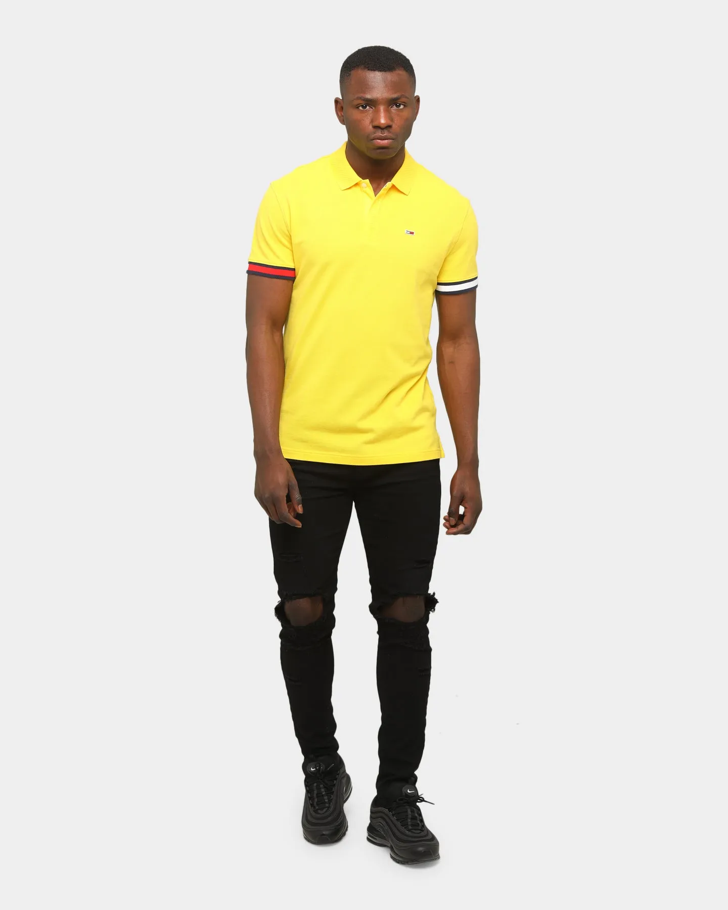 Tommy Jeans TJM Branded Sleeve Polo Star Fruit Yellow