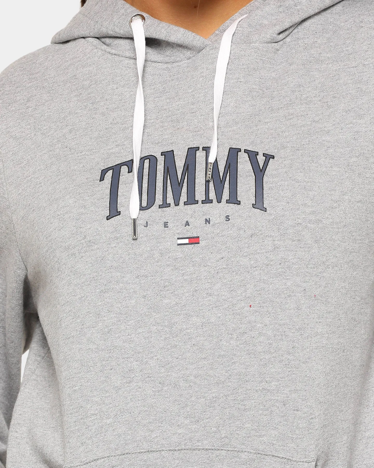 Tommy Jeans Women's TJW Essential Logo Hoodie Light Grey Heather