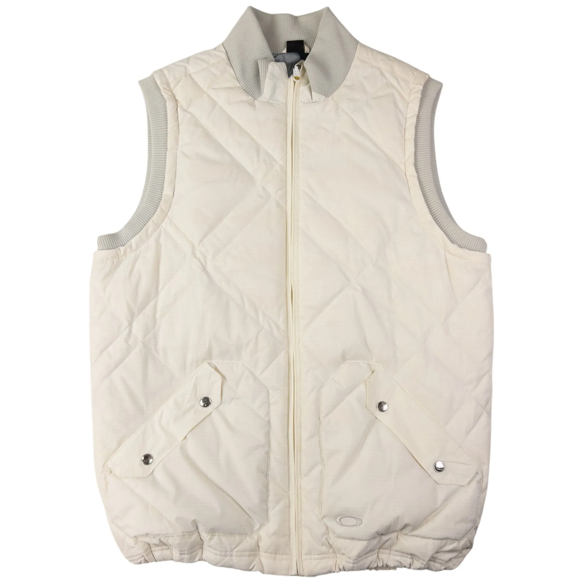 Vintage Oakley Quilted Zip Up Gilet Size L