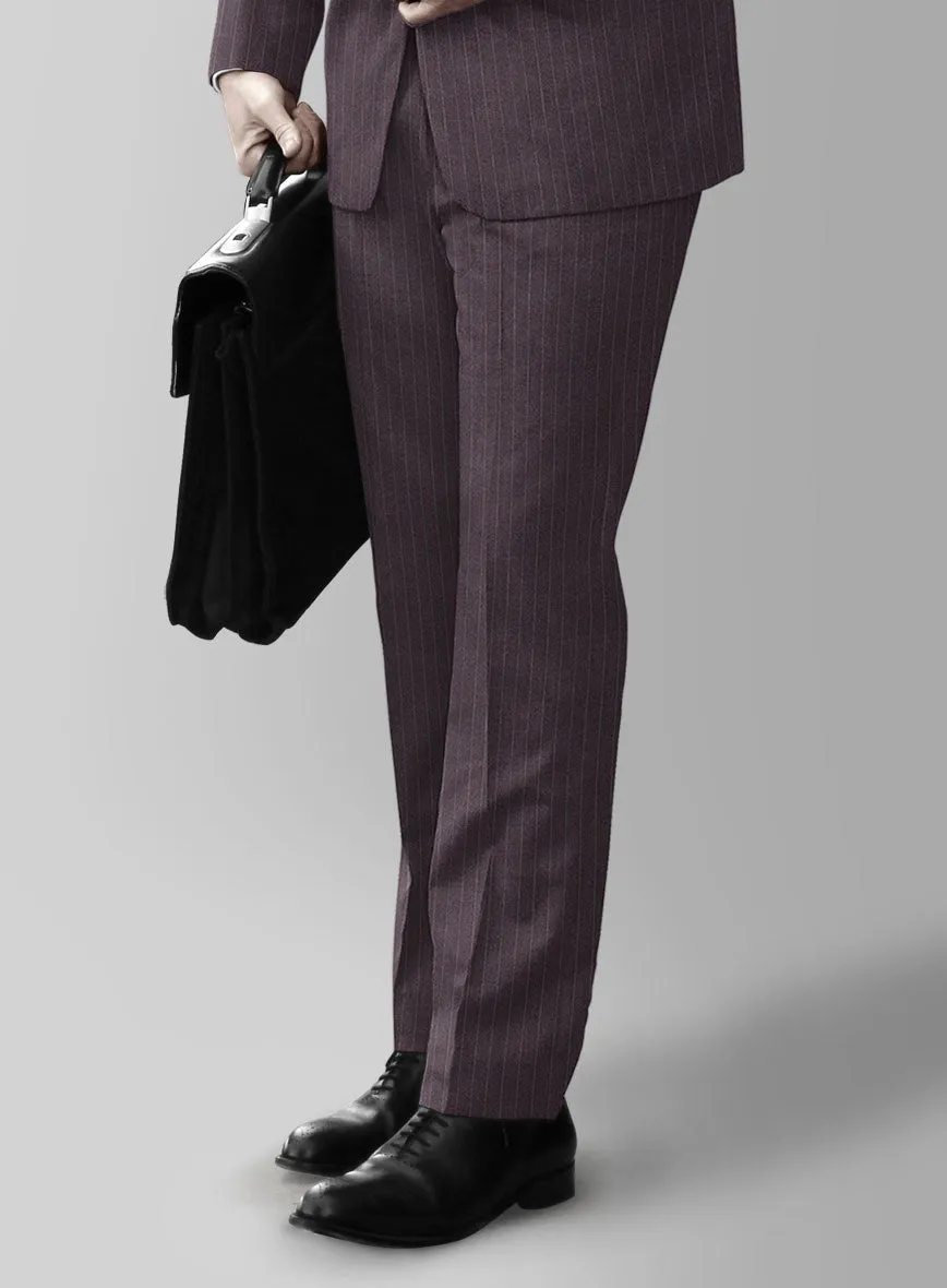 Wine Pinstripe Pants