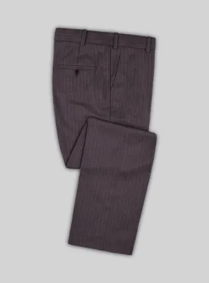 Wine Pinstripe Pants