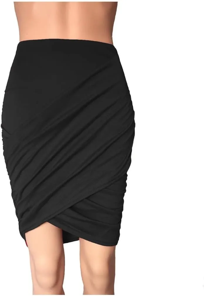 Women's High Waisted Pleated Tennis Skirt Fashion Womens Ladys Sexy Midi Skirt High Waist Solid Casual Slim Base