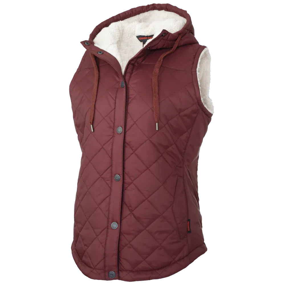 Women’s Quilted Sherpa-Lined Vest by Tough Duck - Style WV10