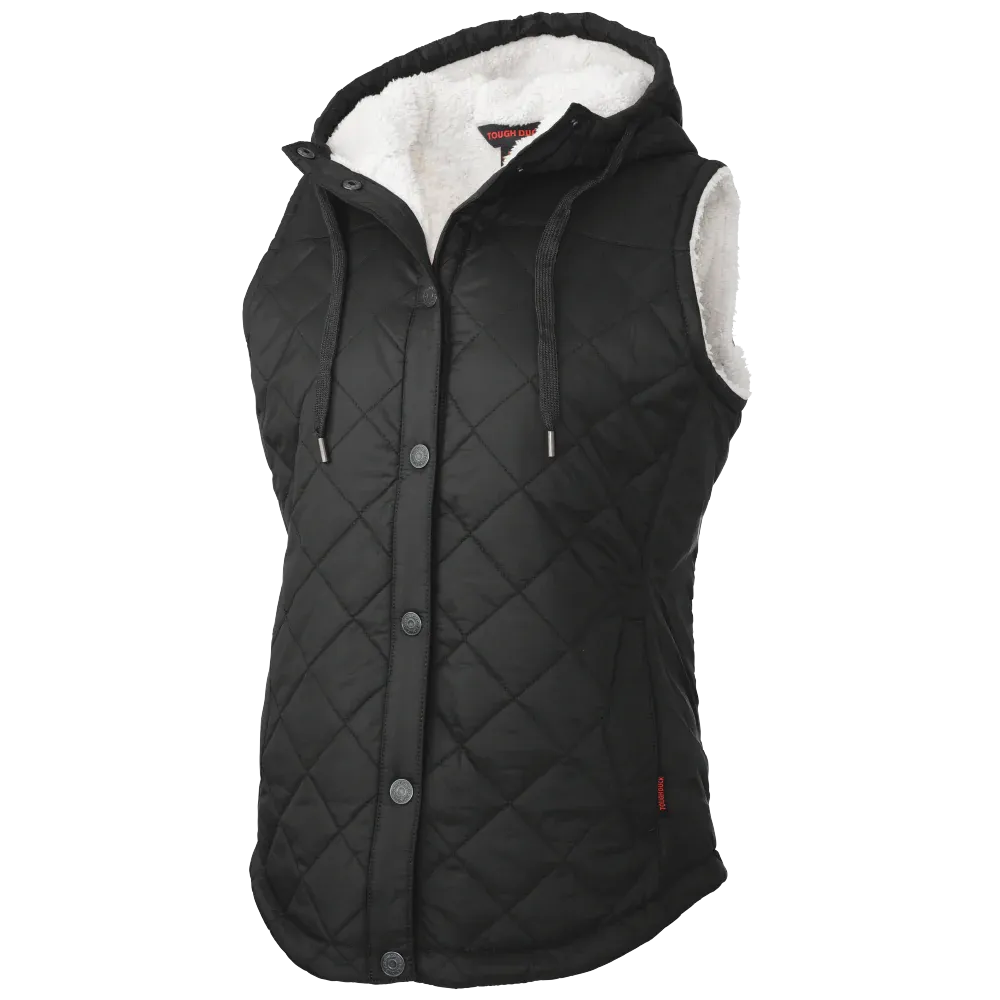 Women’s Quilted Sherpa-Lined Vest by Tough Duck - Style WV10